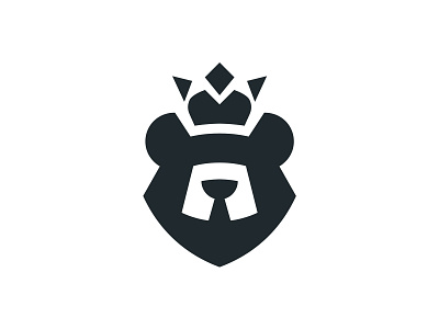 Bear King logo animal bear logo branding brave crown design fearless keyhole nose king bear kingdom logo logomark modern monarch real estate royal royal bear sale strong