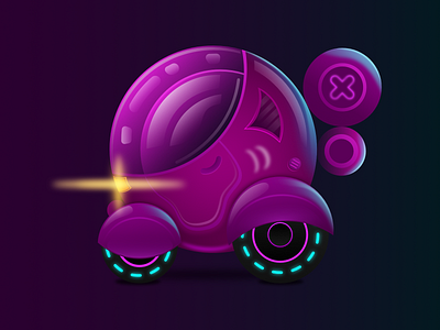 CYBER CAR affinitydesigner dribble flat design illustration vector vectorartwork