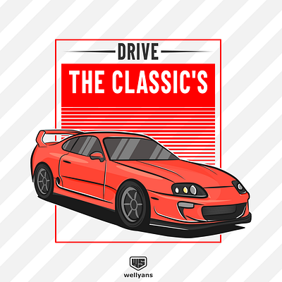 Toyota Supra automotive burnout car cars drifting emblem illustration japan japanese jdm muscle racecar racing speed supercar supra toyota transportation vector vehicle