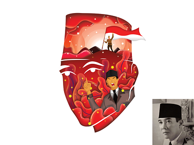 Soekarno adobe illustrator adobe photoshop artwork design gradient graphic design illustration illustrator logo vector