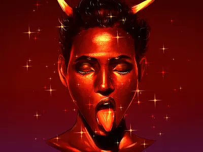 RED ANGEL angel clip studio paint digital illustration digital painting digital portrait female character illustration portrait portrait illustration red