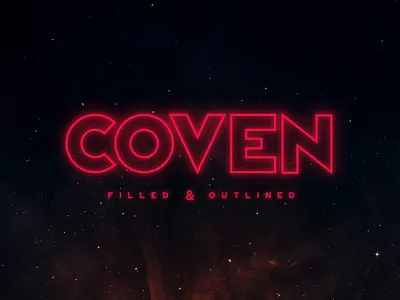 Coven Typeface album book cover creativemarket design font futuristic game geometric logo music poster retro sci fi title tugcu typeface