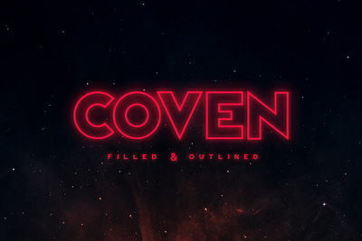 Coven Typeface album book cover creativemarket design font futuristic game geometric logo music poster retro sci fi title tugcu typeface