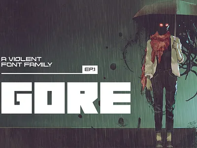 Gore Typeface album cover creativemarket film font futuristic game gaming logo music poster title