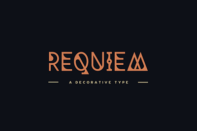 Requiem Typeface album branding cover creativemarket font font design game logo music mystical occult title tugcu typeface