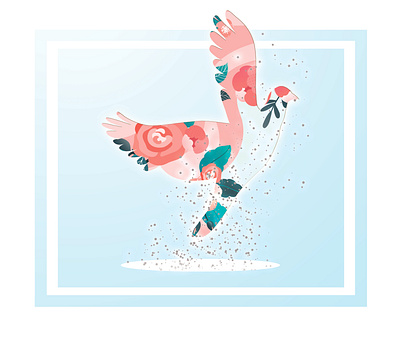 FLYING AWAY ad bird branding design graphic design hole illustration logo perfume ux vector