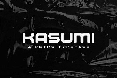 Kasumi Typeface album cover creativemarket film font fontdesign game gaming logo logotype music poster retrofuturistic title typeface