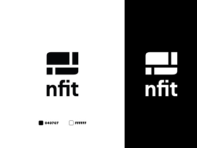 nfit black black and white design designer fitness fitness clothing brand fitness logo graphic design graphic designer logo logo designer logodesign white