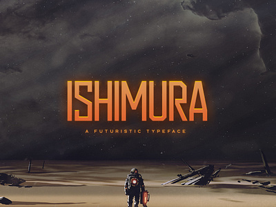 Ishimura Typeface album animation cover creativemarket font futuristic game gaming logo music poster sci fi tall title tugcu typeface