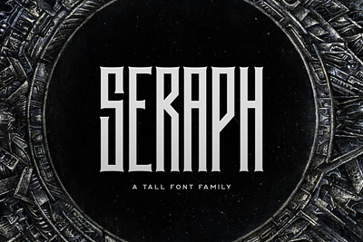 Seraph Typeface album book branding comic cover creativemarket font game gaming gothic logo metal music poster rock title tugcu typeface