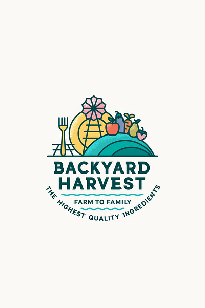 Backyard Harvest Brand Design brand concept brand identity branding branding design concept design food branding logo logo design vector