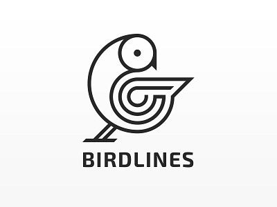 BirdLines Logo animal animal logo bird bird logo brand branding dribbble illustration logo logo design logodesign logos logotype specscale typography vector web