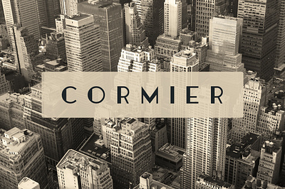 Cormier Typeface art deco classy creativemarket design font font design font family geometric logo luxury movie poster title typeface upscale