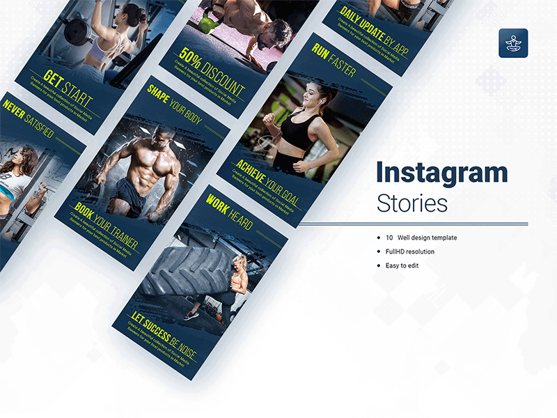 fitness Instagram stories banner creative dribbble fashion fitness girls gym offer shopping socialmedia ui ux women