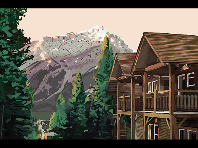 Lodge artwork design drawing graphic graphicdesign illustration nature