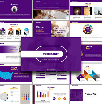 PrideStaff design modern design powerpoint powerpoint template presentation template template typography