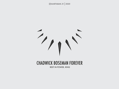 A Tribute For Wakanda King Himself black panther chadwick boseman design flat icon illustration logo minimal minimalist minimalist design wakanda wakanda forever