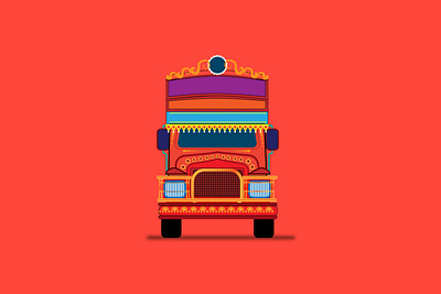 Indian Trucks art design flat graphic design icon illustration illustrator minimal