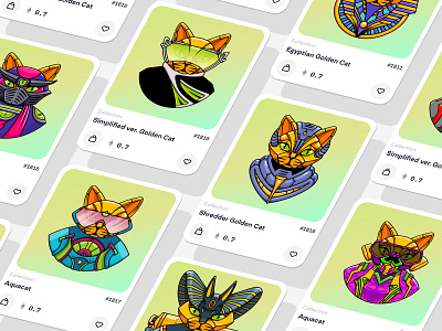 NFT Collection — Golden Cat Club crypto illustration nft
