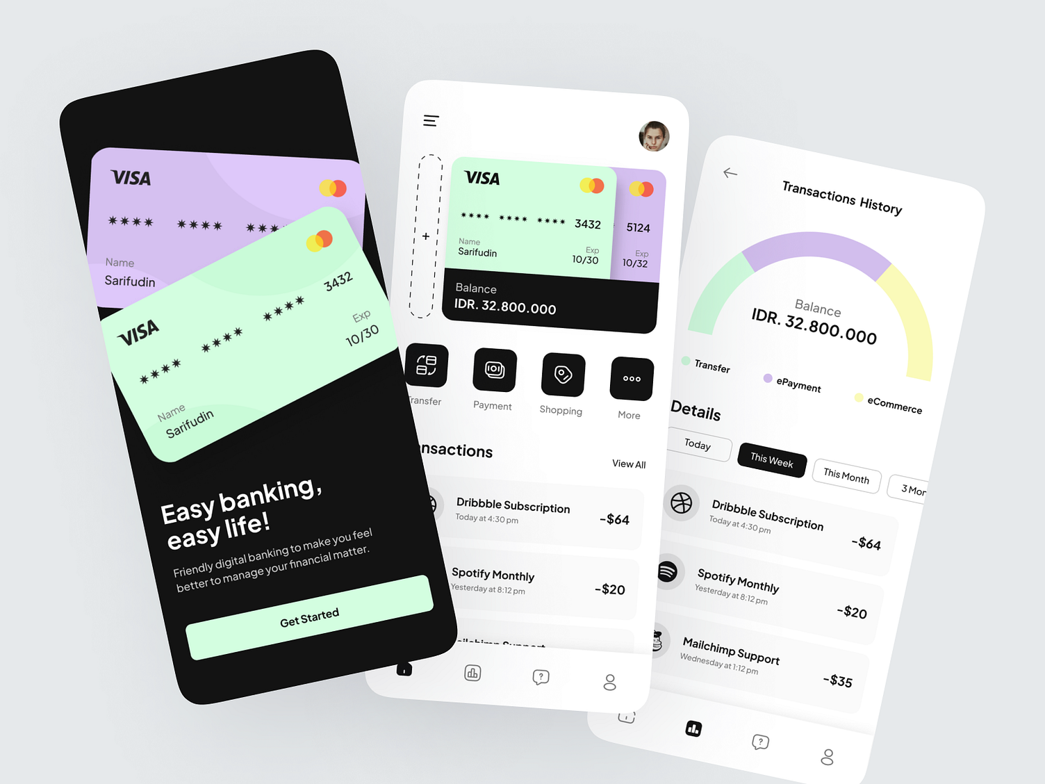 Digital Banking Application Concept by Rezha Aaron 🎃 for Kretya on Dribbble