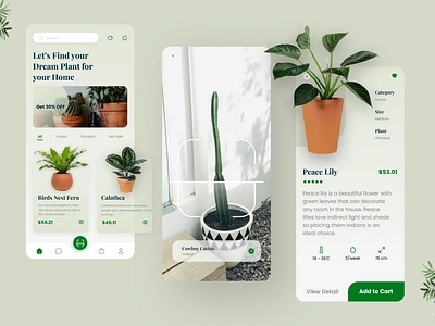 MyPlants - Plants App branding delivery design graphic design plant plants plants app ui