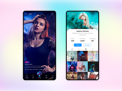 Instagram Reels Redesign Concept colors dark colors instagram instagram post instagram redesign instagram reels modern redesign concept reels concept reels redesign social media uidesign ux design visual design