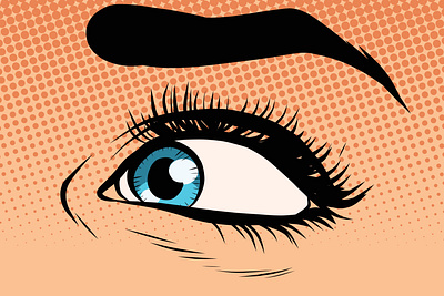 Women Eye Popart design illustration