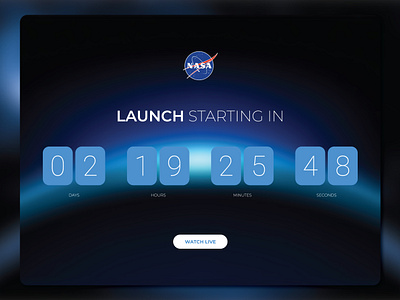 DAILY UI 100daychallenge adobe illustrator concept countdown timer dailyui gradients nasa toolic designs ui user interface