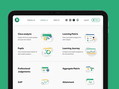 Educational Software Nav Menu icon icons modal nav navbar navigation bar navigation design navigation menu ui ui ux ui design uidesign ux ux design