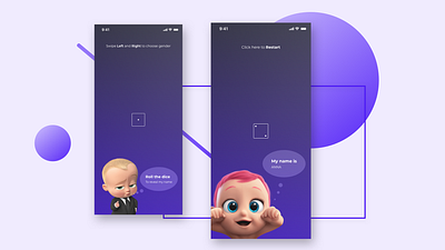 Baby Name Generator - XDDailyChallenge adobe xd concept design landing design ui xddailychallenge