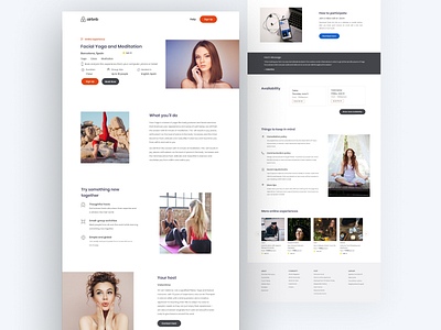 Airbnb - Yoga and Meditation Redesign meditation webdesign website website design yoga