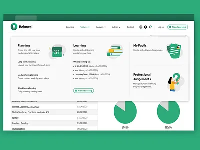 Educational software desktop nav design illustration nav nav menu navbar navigation navigation bar navigation menu product designer ui ui ux ui designs ux web design
