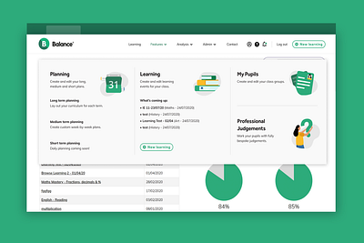 Educational software desktop nav design illustration nav nav menu navbar navigation navigation bar navigation menu product designer ui ui ux ui designs ux web design