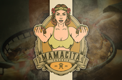 MAMACITA TACORIA brand branding design designs illustration logo taco tacos typography vector