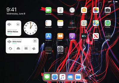 Widget design for a white noise app icon ios14 ipadpro remix ui white noise widget