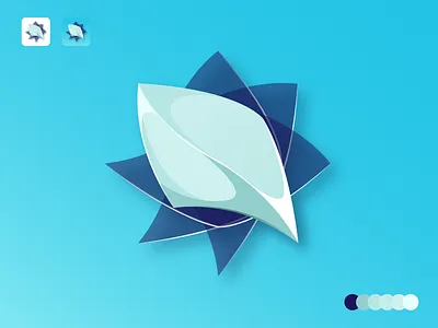 Snowtrail Git client software icon abstract abstract logo blue brand identity branding git icon icon app icon design illustrator logo logo design snow software icon trendy vector