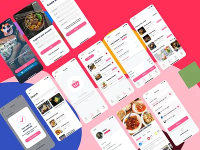 food ui design by: cpacreature food app food ui ui kit ui ux food