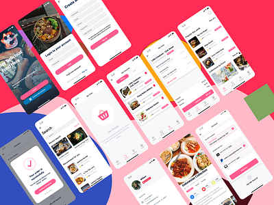 food ui design by: cpacreature food app food ui ui kit ui ux food