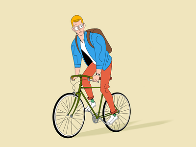 Cyclist 2d art art casual character design characterdesign cycling cyclist design designer drawing fashion illustraion illustration illustration art illustrations illustrator outline procreate procreate art procreateapp