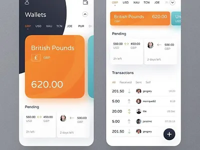 Wallet App app flat ios ux
