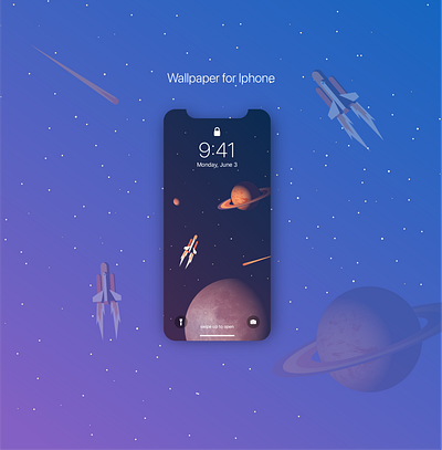 iPhone space wallpaper