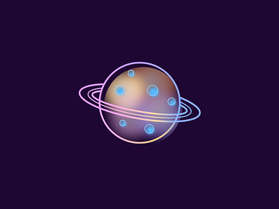 Planet App Icon design logo planet