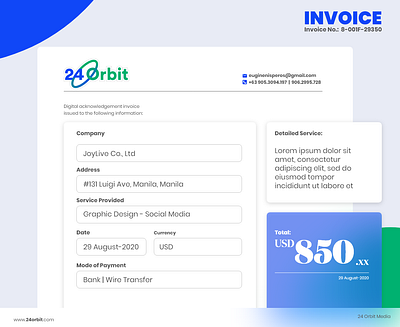 Invoice Template branding design icon invoice invoice design invoice template ui