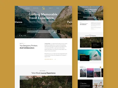 Canopy & Sky- Homepage Design Exploration for a Travel Company design homepage design hybreed landing page travel ui ui design uidesign wearehybreed web design website