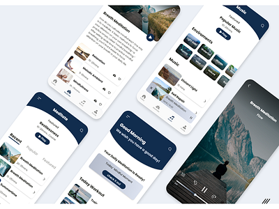 Meditation App designwich designwich school meditate meditation meditation app ui ui design ux uxdesign