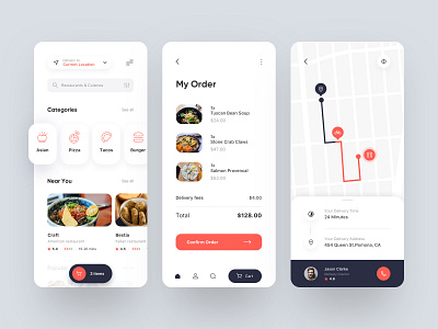 Food Delivery App animation app branding dailyui delivery design eat food illustration mobile order product design restaurant typography ubereats ui ux web web design