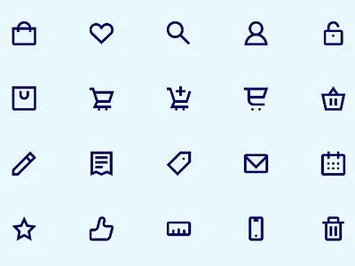 Shopi E Commerce Icon Set