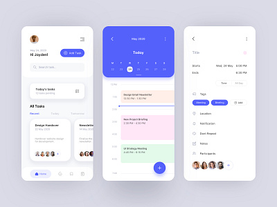 Task Planner App animation app branding calendar dailyui design illustraion mobile planner product design task task manager typography ui ux web web design