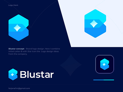 Blustar - Logo Design abstract logo b letter logo b logo best logo design brand identity branding creative logo design graphic design letter logo logo logo mark logo trend 2022 minimal logo modern logo professional logo star symbol tech technology visual identity design