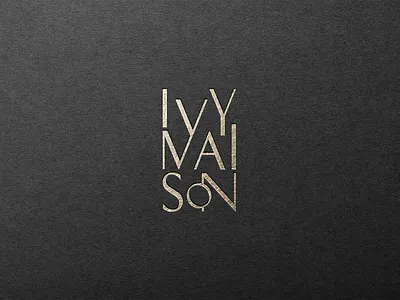 Ivy Maison logo branding clean design flat logo minimal typography vector
